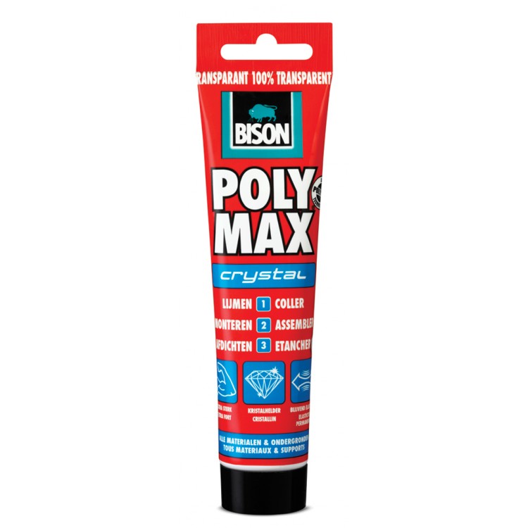 Afbeelding Bison Montagekit Tube Poly Max Express Transparant 90 Gram door Haxo.nl