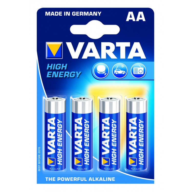 Afbeelding Varta Alkaline Batterij High Energy AA 4 Stuks door Haxo.nl