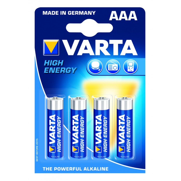 Afbeelding Varta Alkaline Batterij High Energy AAA 4 Stuks door Haxo.nl