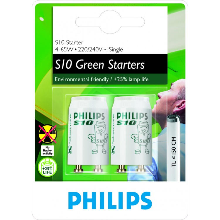 Philips Starter S10 - 4/65 Watt 2 Stuks