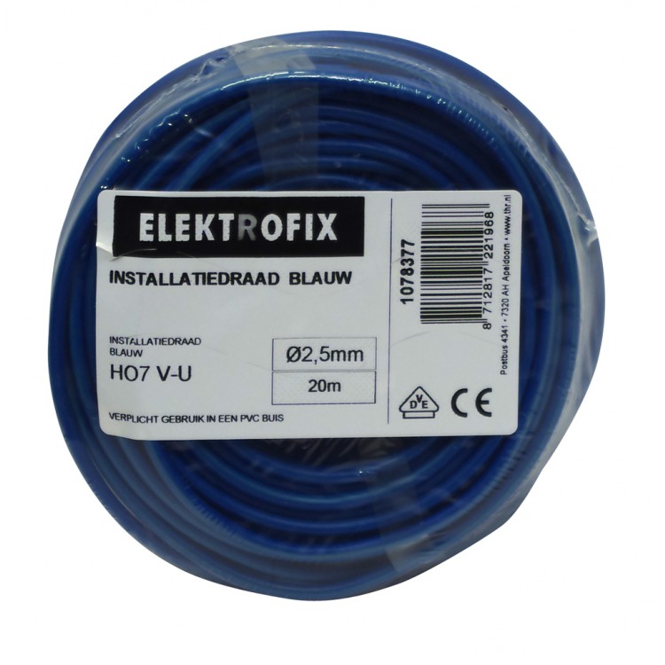 Elektrofix Installatiedraad Blauw O 25 Mm 20 Meter elektrofix kopen in de aanbieding Elektrofix Installatiedraad Blauw O 25 Mm 20 Meter elektrofix kopen in de aanbieding
