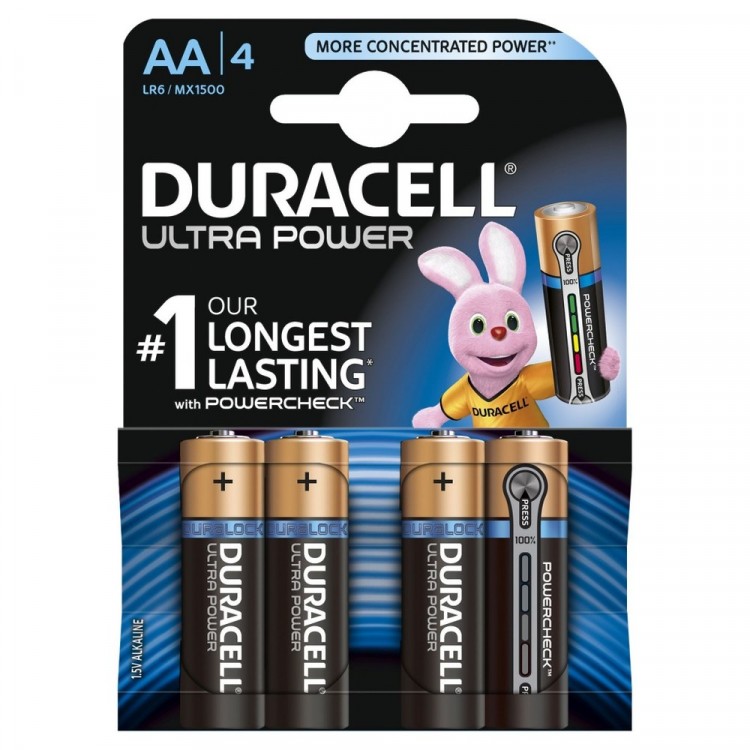 Afbeelding Duracell Batterij Ultra Power AA 4 Stuks door Haxo.nl
