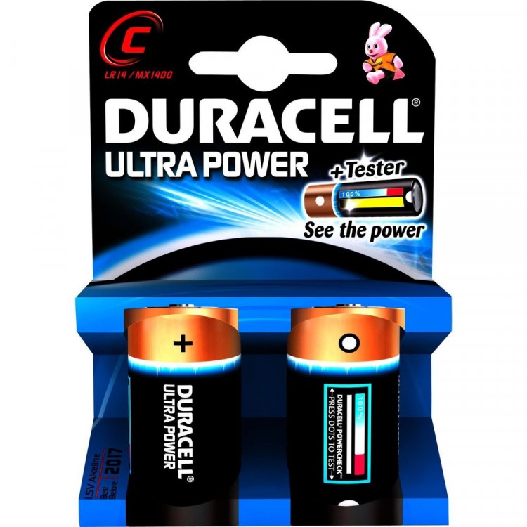 Afbeelding Duracell Batterij Ultra Power C 2 Stuks door Haxo.nl