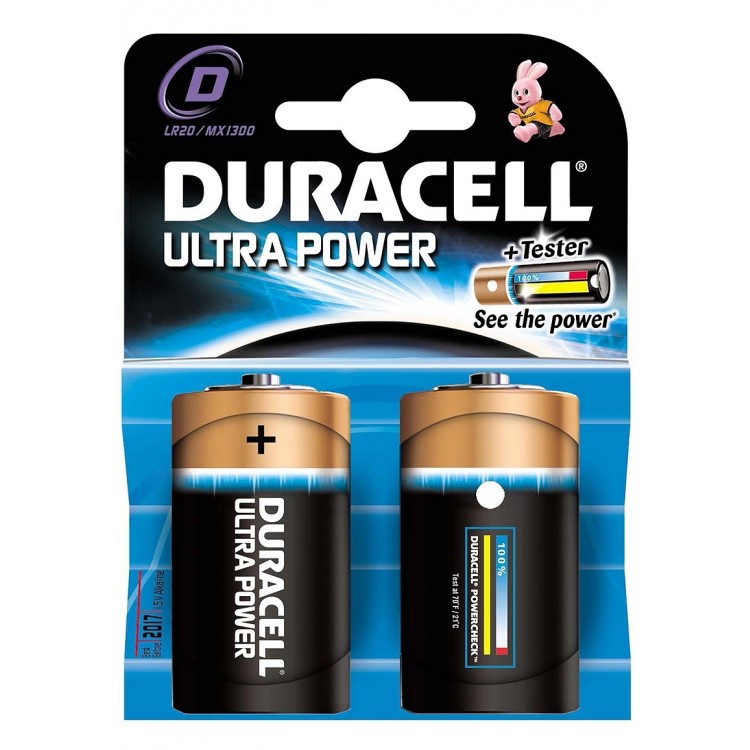 Afbeelding Duracell Batterij Ultra Power D 2 Stuks door Haxo.nl