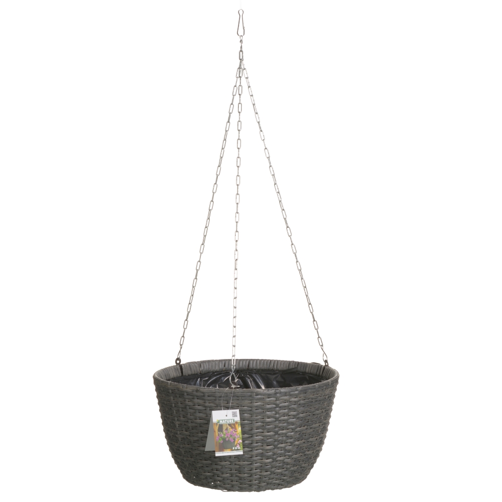 Nature Hanging Basket Grijs H22xØ35cm