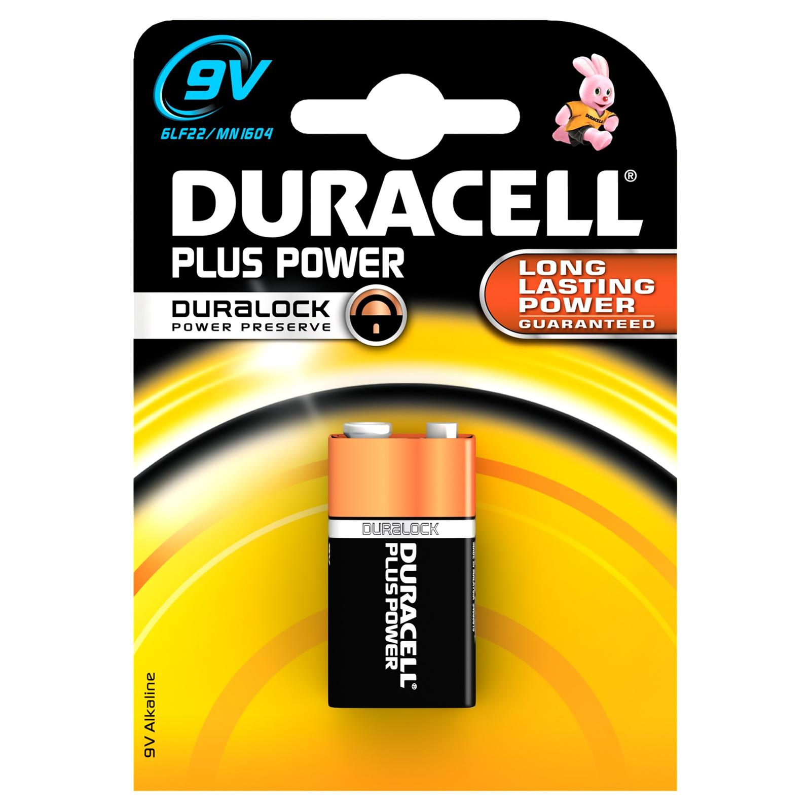 Afbeelding Duracell Plus Power Batterij blok 6LR61 9V door Haxo.nl