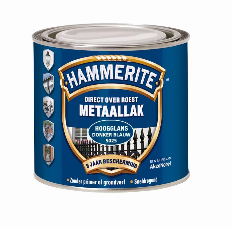 Hammerite Metaallak Hoogglans Wit S010 - 250 ml