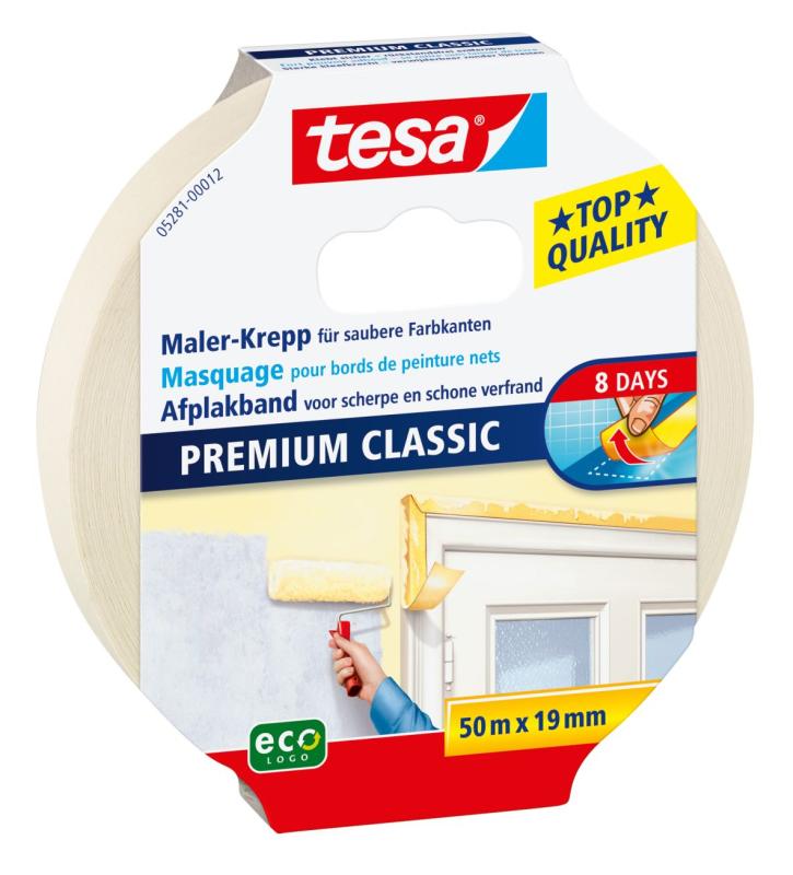 Afbeelding Tesa Afplaktape Premium Classic 19 mm 50 Meter door Haxo.nl