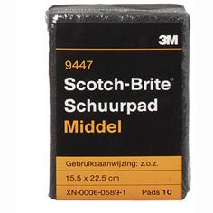 Afbeelding 3M Schuurpad Scotch Brite Middel 10 Stuks door Haxo.nl