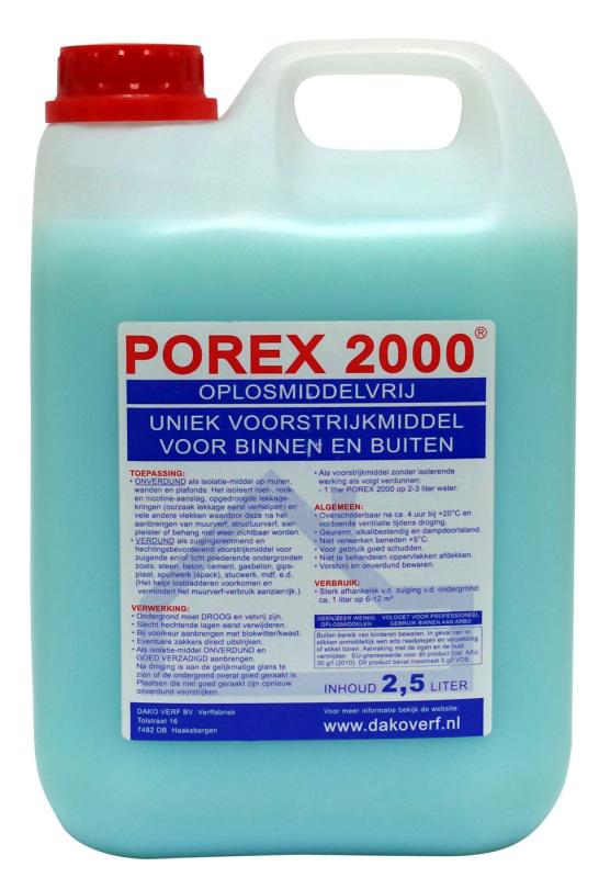 Porex 2000 Voorstrijkmiddel - 2.5 Liter