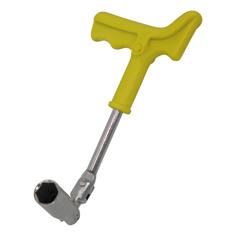 Afbeelding Carpoint bougiesleutel T-greep 26 cm staal 16 mm blauw door Haxo.nl