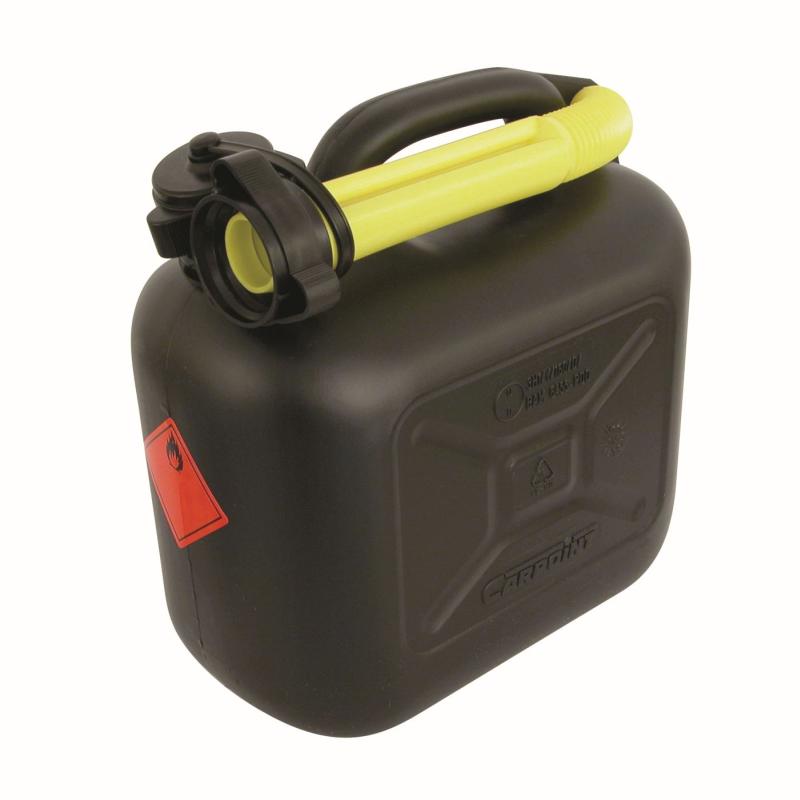 Afbeelding Carpoint jerrycan met flexibele vulslang 10 liter kunststof zwart door Haxo.nl