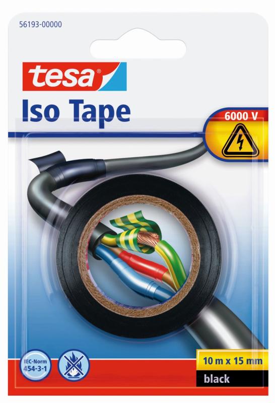 Afbeelding Tesa Isolatietape Zwart 15 mm 10 Meter door Haxo.nl