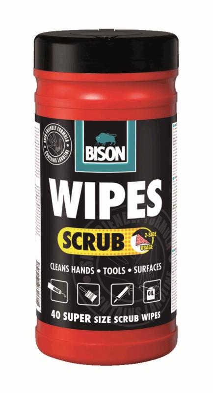 Afbeelding Bison Reinigingsdoek Wipes Scrub 40 Stuks door Haxo.nl