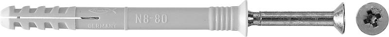 Afbeelding Fischer Nagelplug Met Schroef 6 x 80 mm 50 Stuks door Haxo.nl
