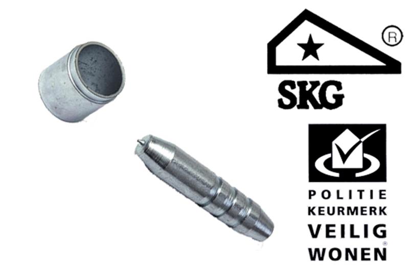 Dievenklauw / met sluitbus / SKG**® / gehard staal / per 3 stuks in zakje met kopkaart