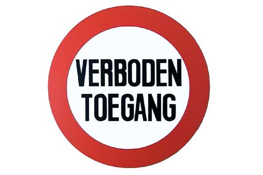 Bord Verboden Toegang Ø 236 mm