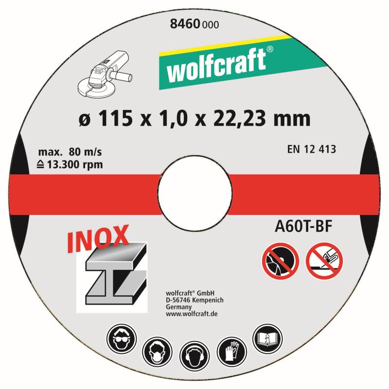 Wolfcraft Doorslijpschijf 8460 Ø 115 mm 3 Stuks