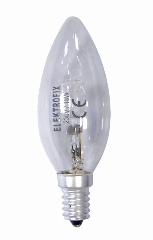 Elektrofix Halogeenlamp 230 Volt Kaars 18W E14 2 Stuks