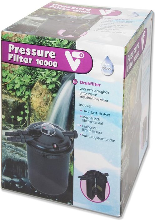 Afbeelding Velda Pressure Filter 10000 + 18 W UV-C Tot 10.000 Liter Vijver door Haxo.nl