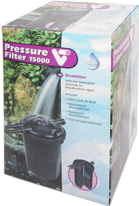 Afbeelding Velda Pressure Filter 15000 + 24 W UV-C Tot 15.000 Liter Vijver door Haxo.nl