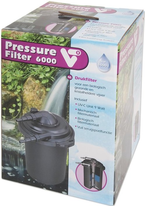 Afbeelding Velda Pressure Filter 6000 + 9 W UV-C Tot 6.000 Liter Vijver door Haxo.nl