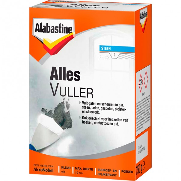Afbeelding Alabastine Allesvuller Poeder Wit 750 Gram door Haxo.nl