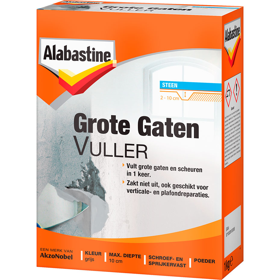 Afbeelding Alabastine Grote Gatenvuller Poeder-2,5 Kilo door Haxo.nl