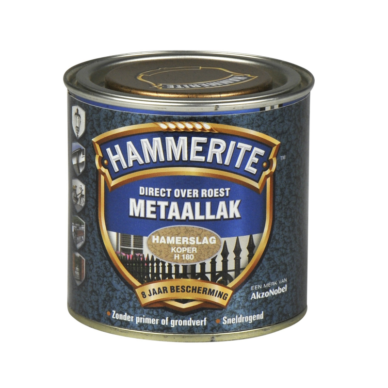 Hammerite Metaallak Hamerslag Koper H180 - 250 ml