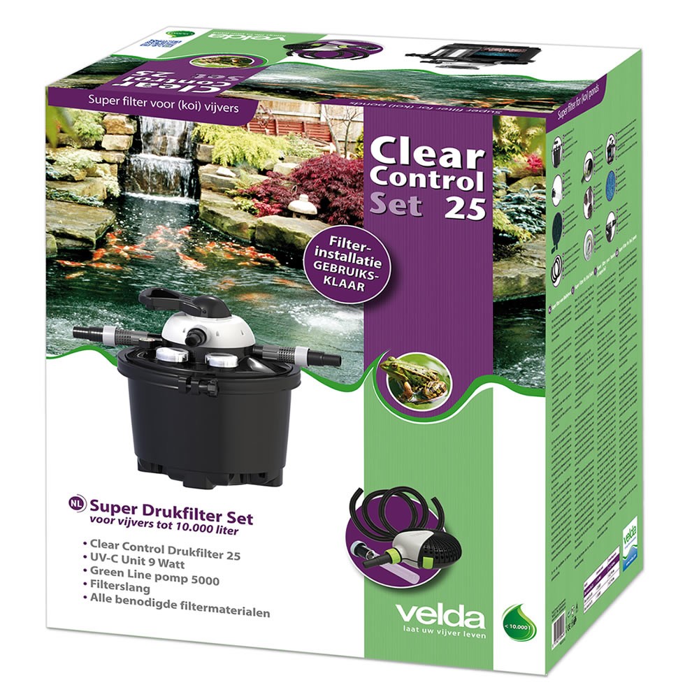 Afbeelding Velda Clear Control 25 Set Tot 10.000 Liter Vijver door Haxo.nl