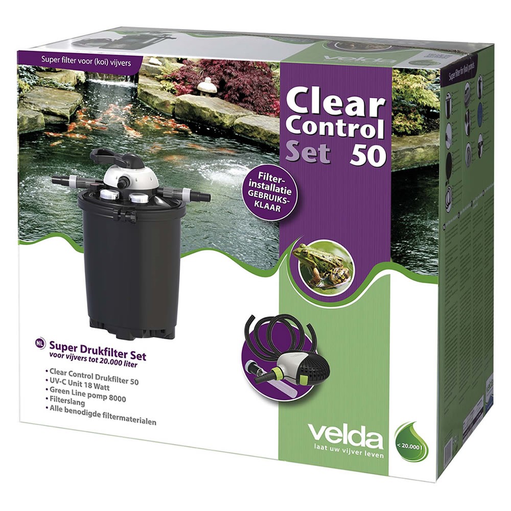 Afbeelding Velda Clear Control 50 Set Tot 20.000 Liter Vijver door Haxo.nl
